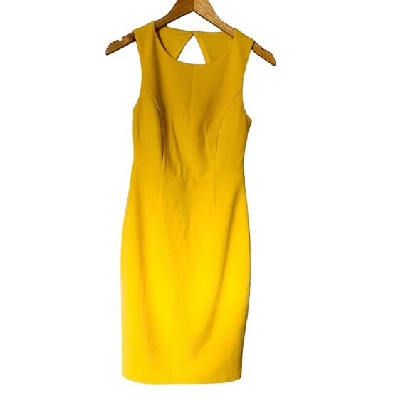 Lulus Speak Sweetly Yellow Open Back Sleeveless Sheath Dress Size S Small NEW - Picture 3 of 9